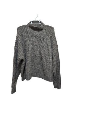 Aerie Cable Knit Mock Neck Oversized Sweater Large